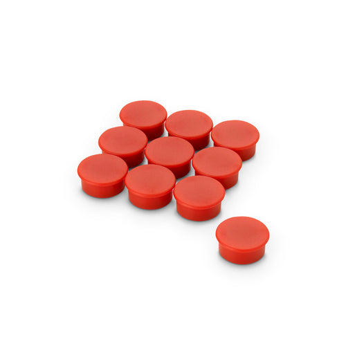 Ferrite Whiteboard Button Magnet 30mm x 6mm - Red