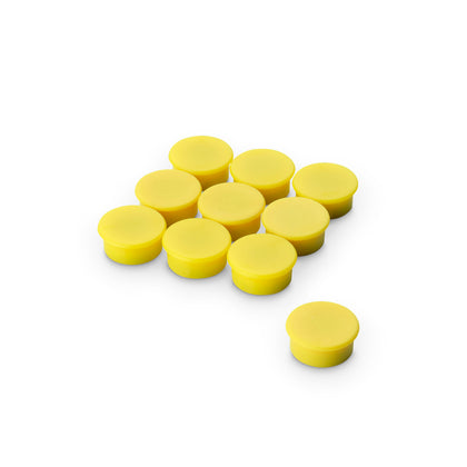 Marker Magnet Yellow, 20mm Diameter x 7mm with Flat Top