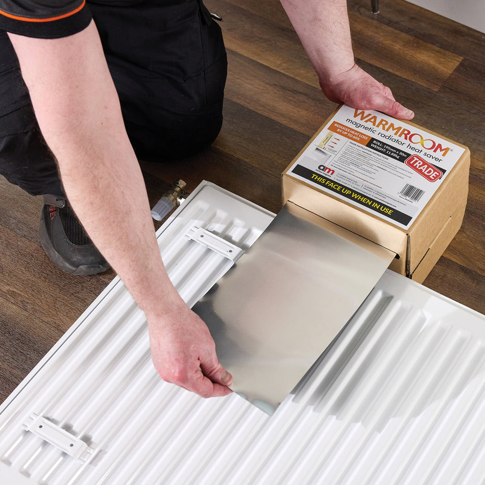 warmroom® Trade Magnetic Radiator Heat Saver - 30m Roll (covers 10 standard 1200mm x 600mm radiators)