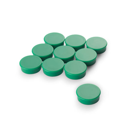 Marker Magnet Green, 25mm Diameter x 7mm with Flat Top