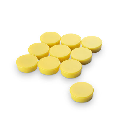 Marker Magnet Yellow, 25mm Diameter x 7mm with Flat Top