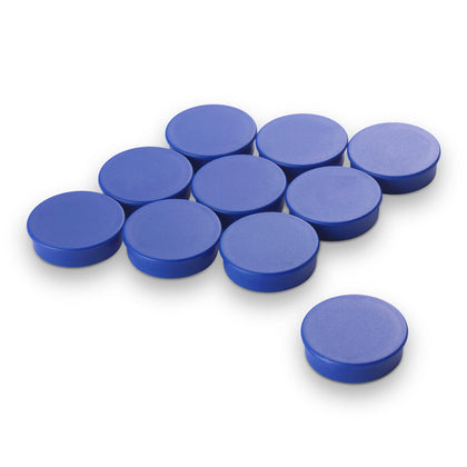 Marker Magnet Blue, 30mm Diameter x 7mm with Flat Top