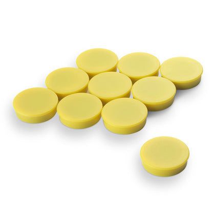 Marker Magnet Yellow, 30mm Diameter x 7mm With Flat Top