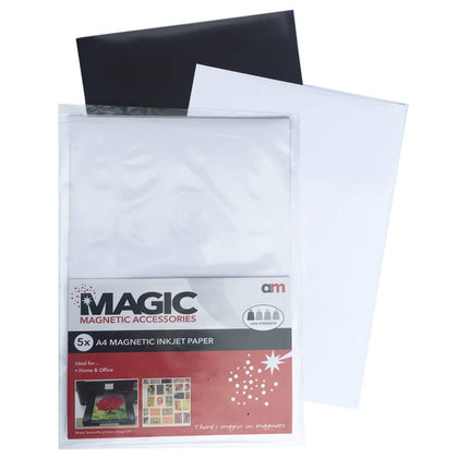 A4 Magnetic Inkjet Paper, Pack of 5 Sheets