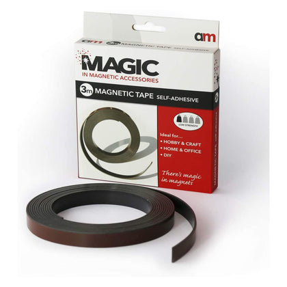 Magnetic Tape Strip with Premium Adhesive 12.7mm x 1.5mm x 3m