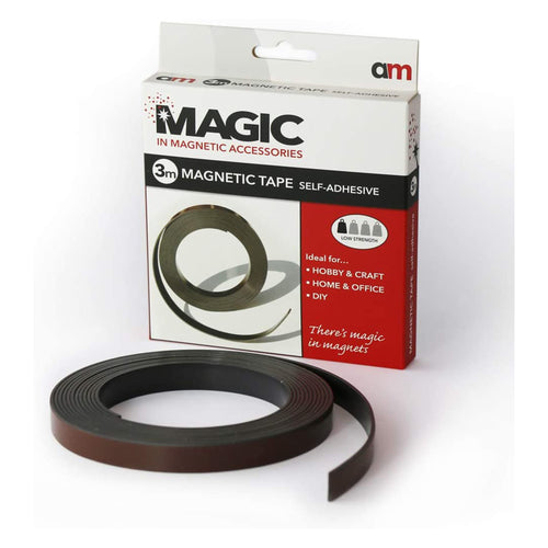 3M Flexible Rubber Self Adhesive Magnet Magnetic Tape Strip Craft Width  10mm-50m