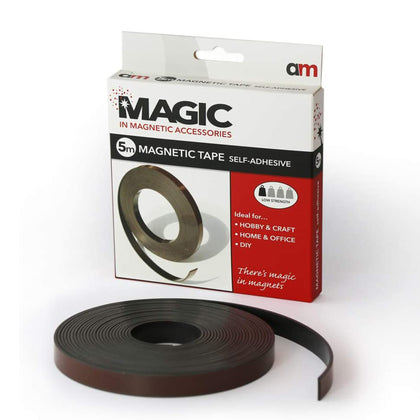 Magnetic Tape Strip with Premium Adhesive 12.7mm x 1.5mm x 5m