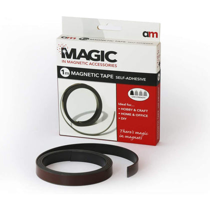 Magnetic Tape Strip with Premium Adhesive, 12.7mm x 1.5mm x 1m